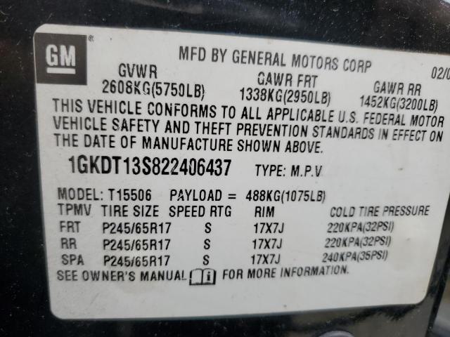 Photo 10 from auction – 2002 GMC ENVOY with VIN 1GKDT13S822406437