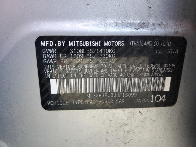 Photo 10 from auction – 2018 MITSUBISHI MIRAGE G4 with VIN ML32F3FJ8JHF15099