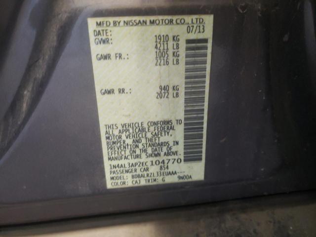 Photo 10 from auction – 2014 NISSAN ALTIMA 2.5 with VIN 1N4AL3AP2EC104770