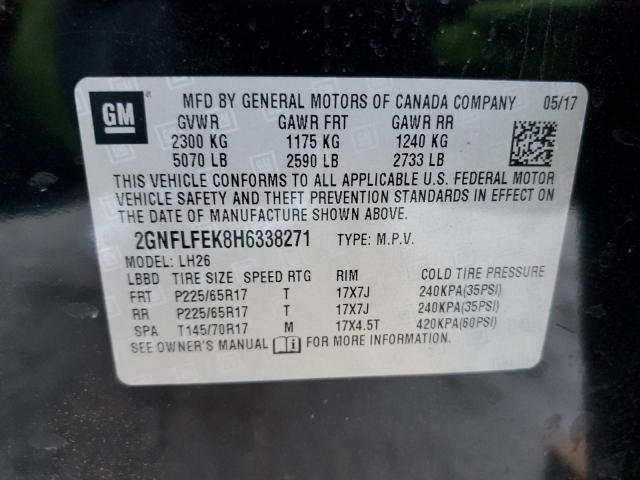 Photo 10 from auction – 2017 CHEVROLET EQUINOX LT with VIN 2GNFLFEK8H6338271