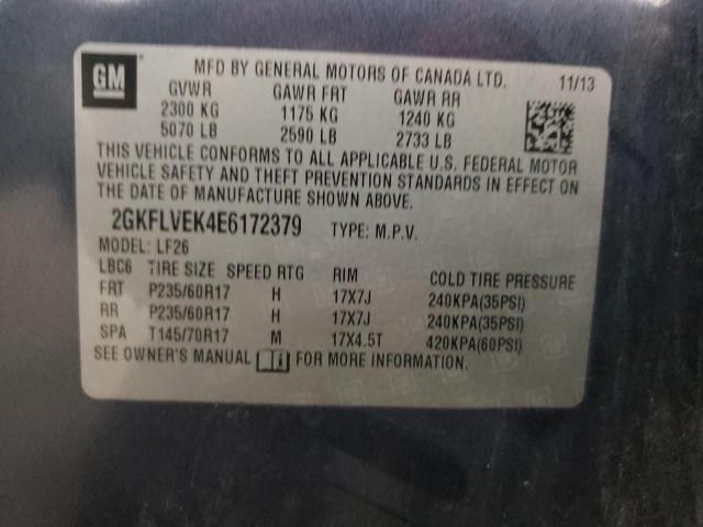 Photo 10 from auction – 2014 GMC TERRAIN SL with VIN 2GKFLVEK4E6172379