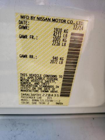 Photo 10 from auction – 2015 NISSAN ALTIMA with VIN 1N4AL3AP3FC228435