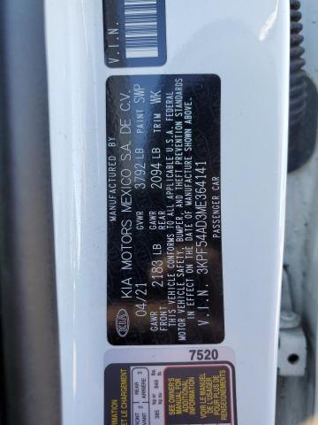 Photo 10 from auction – 2021 KIA FORTE EX with VIN 3KPF54AD3ME364141