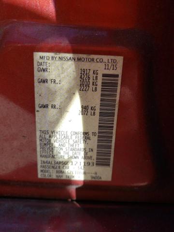 Photo 10 from auction – 2016 NISSAN ALTIMA 2.5 with VIN 1N4AL3AP5GC121193