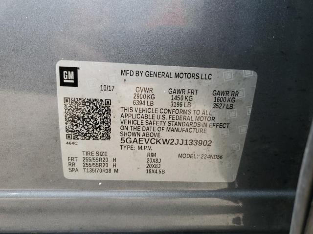 Photo 10 from auction – 2018 BUICK ENCLAVE AV with VIN 5GAEVCKW2JJ133902