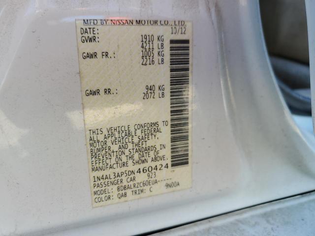 Photo 10 from auction – 2013 NISSAN ALTIMA 2.5 with VIN 1N4AL3AP5DN460424
