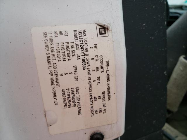 Photo 10 from auction – 2000 CHEVROLET CAVALIER with VIN 1G1JC1242Y7186895