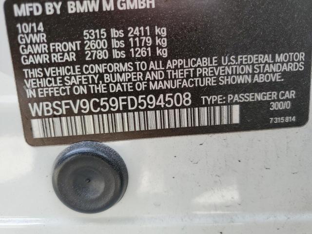 Photo 10 from auction – 2015 BMW M5 with VIN WBSFV9C59FD594508