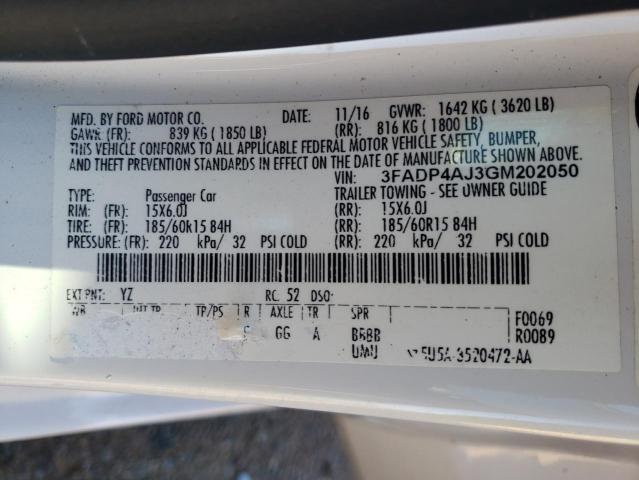 Photo 10 from auction – 2016 FORD FIESTA S with VIN 3FADP4AJ3GM202050