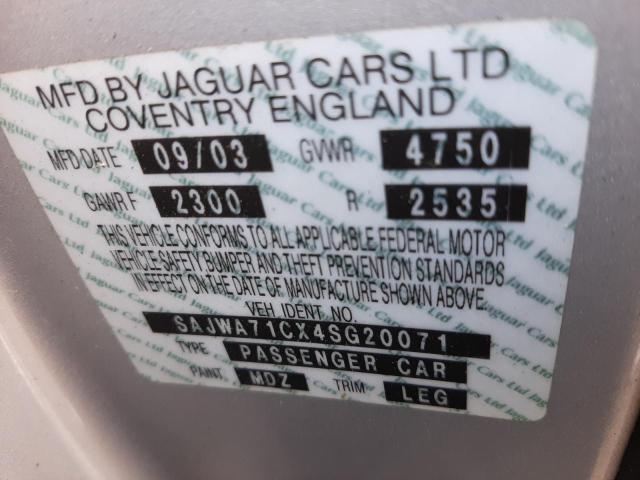 Photo 10 from auction – 2004 JAGUAR XJ8 with VIN SAJWA71CX4SG20071