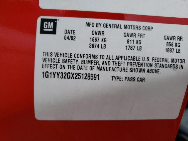 Photo 10 from auction – 2002 CHEVROLET CORVETTE with VIN 1G1YY32GX25128591