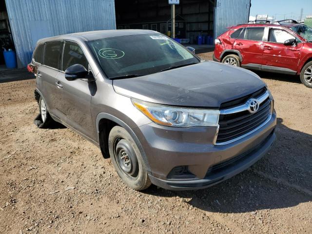 TOYOTA HIGHLANDER 2016 with VIN 5TDBKRFH6GS319365 - Photo from auction