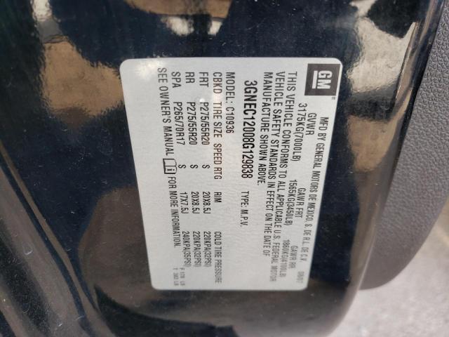 Photo 10 from auction – 2008 CHEVROLET AVALANCHE with VIN 3GNEC12008G129838