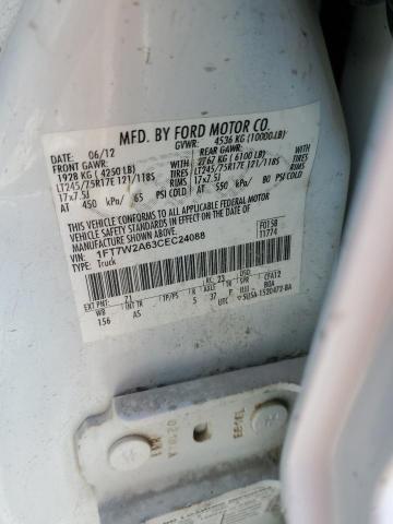 Photo 10 from auction – 2012 FORD F250 SUPER with VIN 1FT7W2A63CEC24088