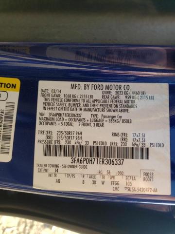Photo 10 from auction – 2014 FORD FUSION SE with VIN 3FA6P0H71ER306337