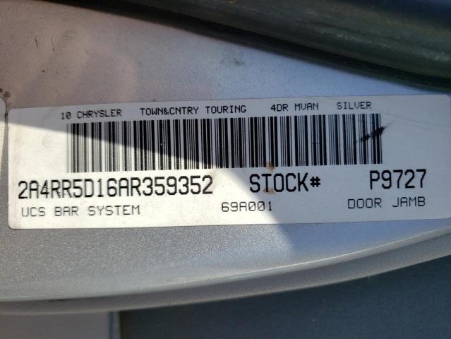 Photo 10 from auction – 2010 CHRYSLER TOWN & COU with VIN 2A4RR5D16AR359352