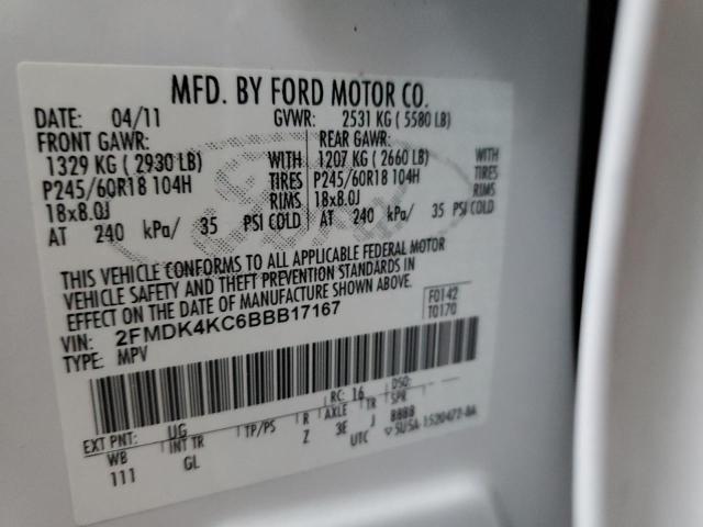Photo 10 from auction – 2011 FORD EDGE LIMIT with VIN 2FMDK4KC6BBB17167