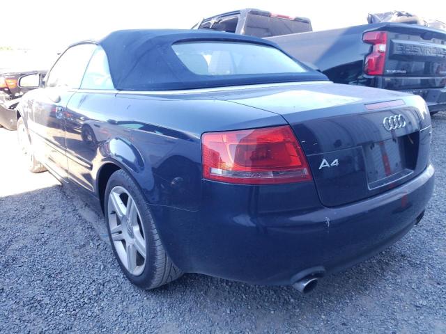 Photo 3 from auction – 2007 AUDI A4 2.0T CA with VIN WAUAF48H87K021470