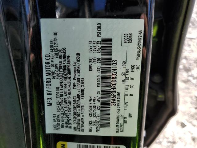 Photo 10 from auction – 2013 FORD FUSION SE with VIN 3FA6P0HR0DR324103