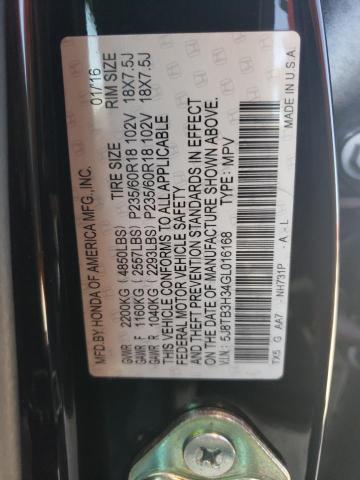 Photo 10 from auction – 2016 ACURA RDX with VIN 5J8TB3H34GL016168