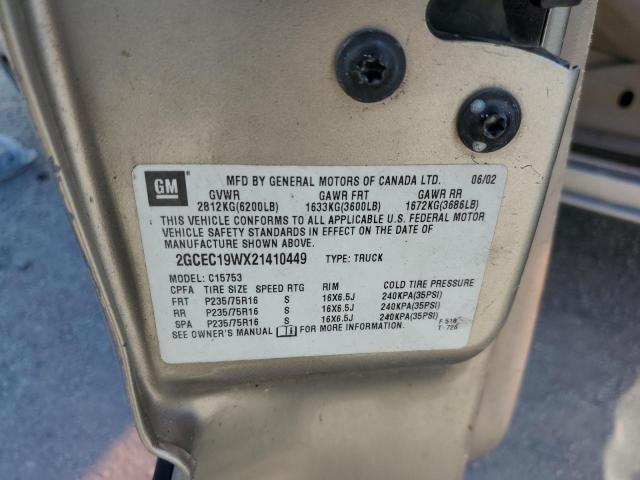 Photo 10 from auction – 2002 CHEVROLET SILVERADO with VIN 2GCEC19WX21410449