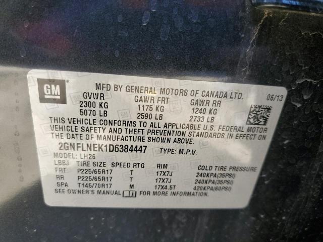 Photo 10 from auction – 2013 CHEVROLET EQUINOX LT with VIN 2GNFLNEK1D6384447