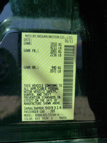Photo 10 from auction – 2013 NISSAN ALTIMA 2.5 with VIN 1N4AL3AP4DC909314