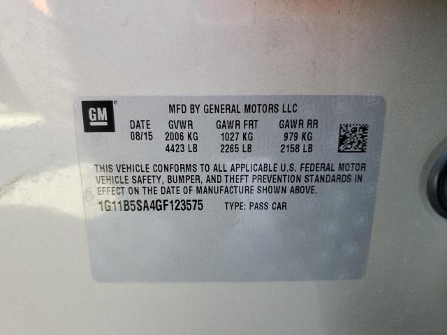 Photo 10 from auction – 2016 CHEVROLET MALIBU LIM with VIN 1G11B5SA4GF123575