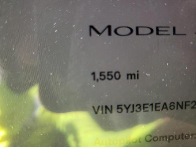 Photo 8 from auction – 2022 TESLA MODEL 3 with VIN 5YJ3E1EA6NF285530