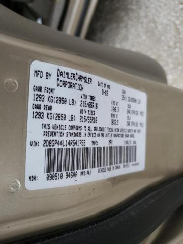 Photo 10 from auction – 2004 DODGE GRAND CARA with VIN 2D8GP44L14R541755