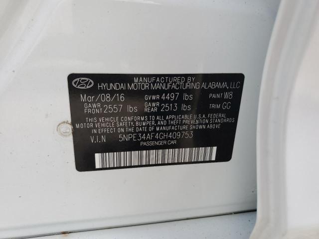 Photo 10 from auction – 2016 HYUNDAI SONATA SPO with VIN 5NPE34AF4GH409753