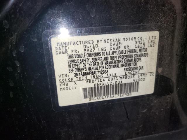 Photo 10 from auction – 2010 NISSAN SENTRA 2.0 with VIN 3N1AB6AP8AL712938