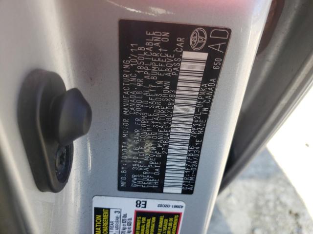 Photo 10 from auction – 2011 TOYOTA COROLLA BA with VIN 2T1BU4EE2BC708283