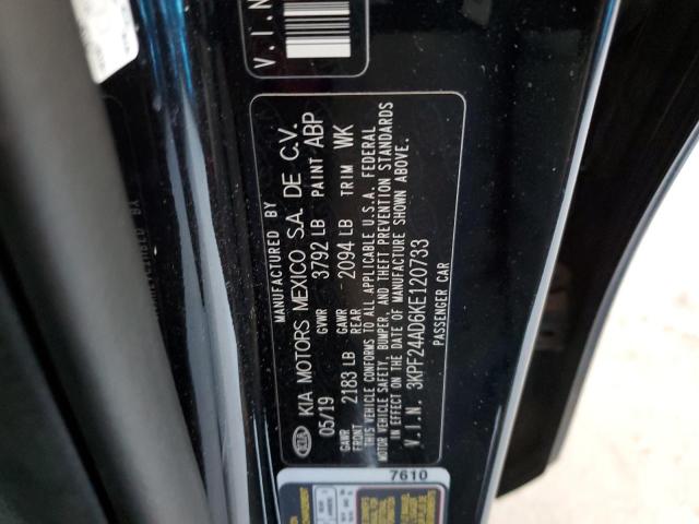 Photo 10 from auction – 2019 KIA FORTE FE with VIN 3KPF24AD6KE120733