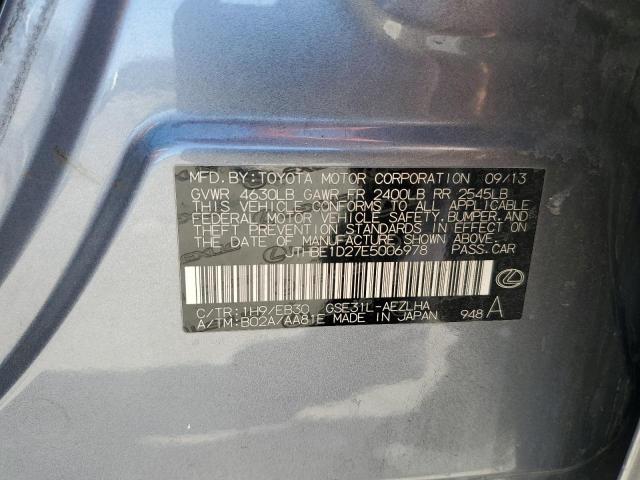 Photo 10 from auction – 2014 LEXUS IS 350 with VIN JTHBE1D27E5006978