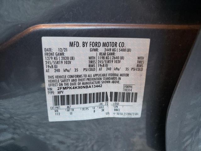 Photo 10 from auction – 2022 FORD EDGE TITAN with VIN 2FMPK4K90NBA13442