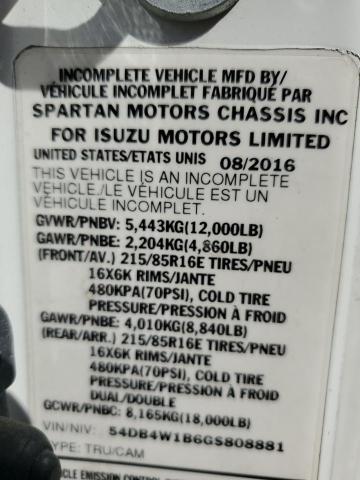 Photo 10 from auction – 2016 ISUZU NPR with VIN 54DB4W1B6GS808881