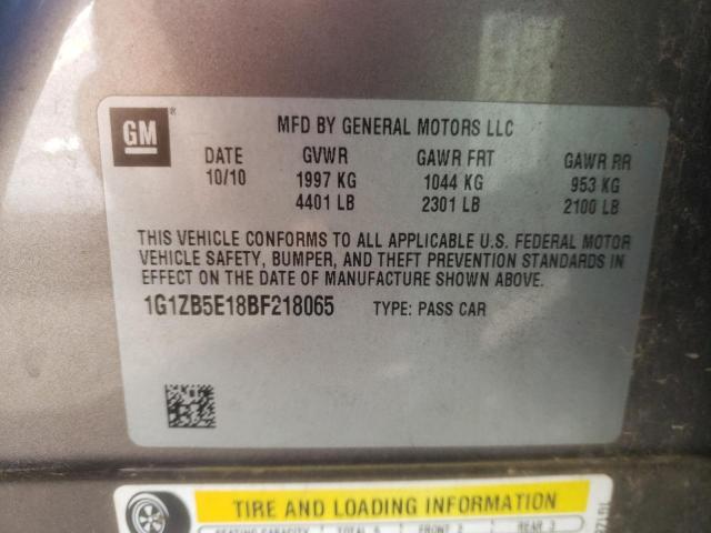 Photo 10 from auction – 2011 CHEVROLET MALIBU LS with VIN 1G1ZB5E18BF218065