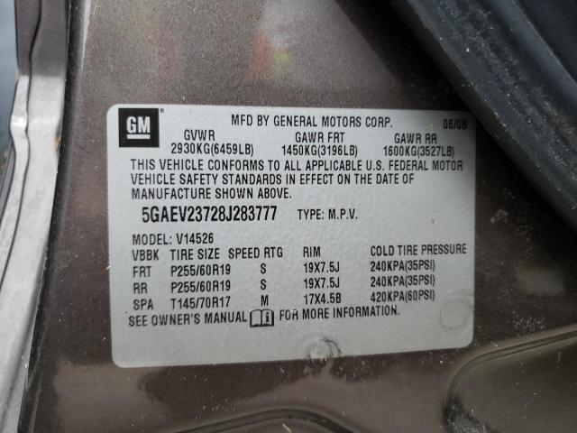 Photo 10 from auction – 2008 BUICK ENCLAVE CX with VIN 5GAEV23728J283777