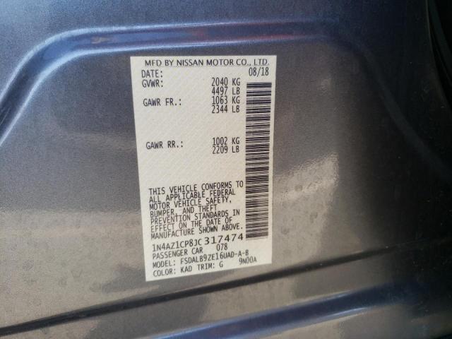 Photo 10 from auction – 2018 NISSAN LEAF S with VIN 1N4AZ1CP8JC317474