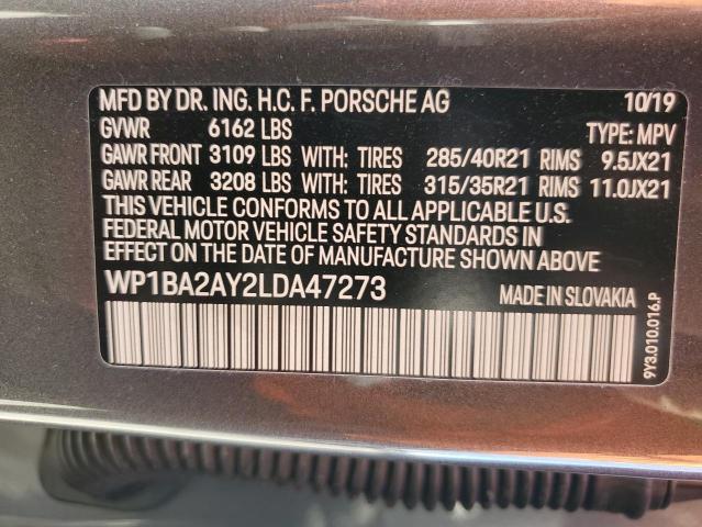 Photo 10 from auction – 2020 PORSCHE CAYENNE CO with VIN WP1BA2AY2LDA47273