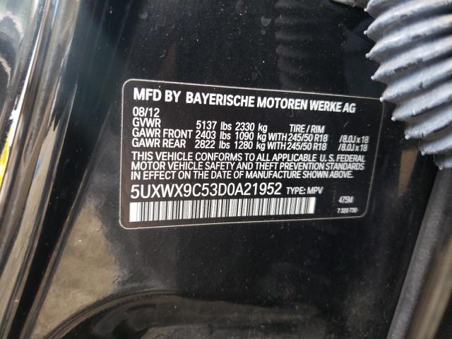 Photo 10 from auction – 2013 BMW X3 XDRIVE2 with VIN 5UXWX9C53D0A21952