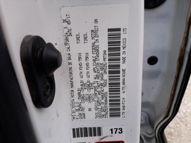 Photo 10 from auction – 2017 TOYOTA TACOMA DOU with VIN 3TMAZ5CN7HM044536