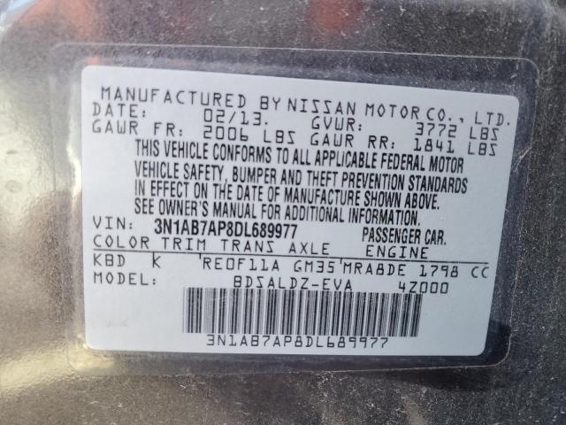 Photo 10 from auction – 2013 NISSAN SENTRA S with VIN 3N1AB7AP8DL689977