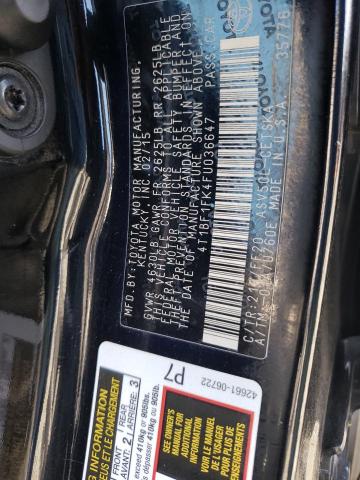 Photo 10 from auction – 2015 TOYOTA CAMRY LE with VIN 4T1BF1FK4FU036647
