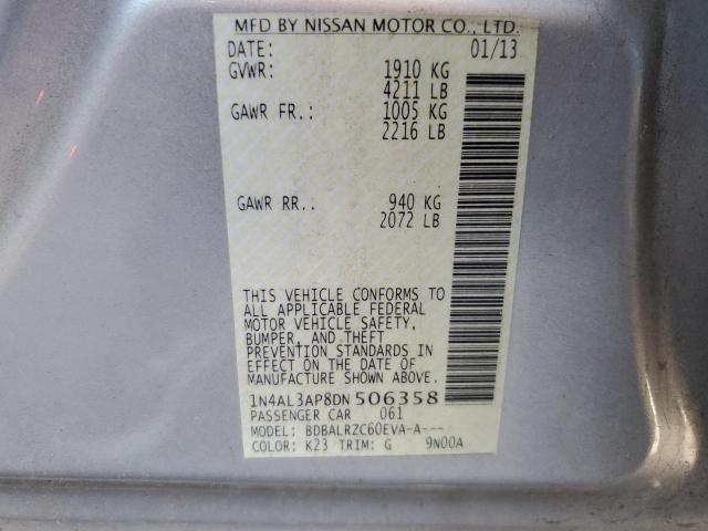 Photo 10 from auction – 2013 NISSAN ALTIMA 2.5 with VIN 1N4AL3AP8DN506358