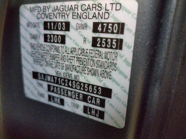 Photo 10 from auction – 2004 JAGUAR XJ8 with VIN SAJWA71C24SG25653