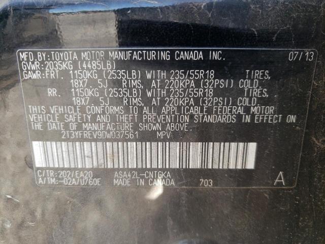 Photo 10 from auction – 2013 TOYOTA RAV4 LIMIT with VIN 2T3YFREV9DW037561