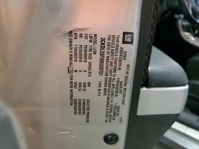 Photo 10 from auction – 2008 PONTIAC TORRENT with VIN 2CKDL33F386008731
