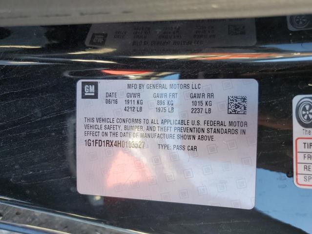 Photo 10 from auction – 2017 CHEVROLET CAMARO LT with VIN 1G1FD1RX4H0103527